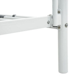 Berkfield Bunk Bed Frame White Metal 140X200 Cm/90X200 Cm - thumbnail 7
