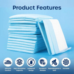 volila 100Pk Incontinence Bed Pads - 60X90Cm Soft Triple-Layer Disposable Sheets With Odour Control, Waterproof Backing, Fast Absorbency - thumbnail 3