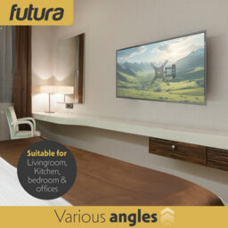 Futura Universal Tv Wall Bracket Mount For 13-43 Inch Tvs, Tilt, Swivel & 90 Rotation, Vesa 75X75mm To 200X200mm, 20Kg Max Load - thumbnail 9