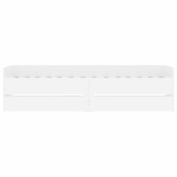 Berkfield Bed Frame With Drawers Without Mattress White 90X200 Cm - thumbnail 6