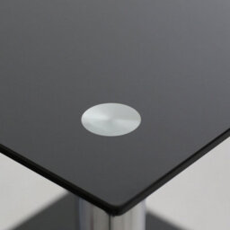 Orsina 2 Tier Black Glass End Table - thumbnail 3