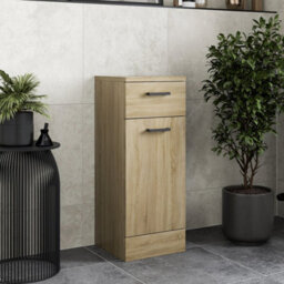 Affine Bathroom Laundry Unit Cabinet 300mm Oak Effect Soft Close Drawer Door Furniture - thumbnail 2