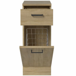 Affine Bathroom Laundry Unit Cabinet 300mm Oak Effect Soft Close Drawer Door Furniture - thumbnail 5
