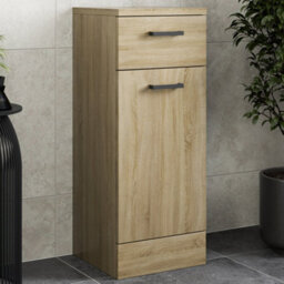 Affine Bathroom Laundry Unit Cabinet 300mm Oak Effect Soft Close Drawer Door Furniture - thumbnail 1