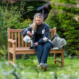Garden Market Place The Garden Marketplace Solid Teak 2 Seater Garden Bench, Heavy Duty Hardwood Outdoor Seating - thumbnail 7