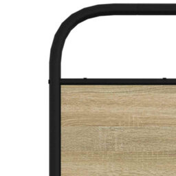 Berkfield Headboard Sonoma Oak 120 Cm Steel And Engineered Wood - thumbnail 6