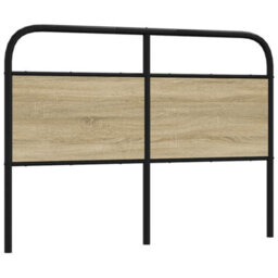 Berkfield Headboard Sonoma Oak 120 Cm Steel And Engineered Wood - thumbnail 1