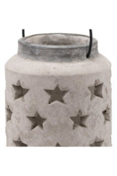 Bloomville Large Stone Star Lantern Vase Earthy, Neutral Decor - thumbnail 2