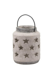 Bloomville Large Stone Star Lantern Vase Earthy, Neutral Decor - thumbnail 1