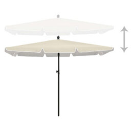 Berkfield Garden Parasol With Pole 210X140 Cm Sand - thumbnail 3