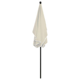 Berkfield Garden Parasol With Pole 210X140 Cm Sand - thumbnail 4