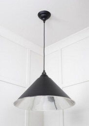 From the Anvil Smooth Nickel Hockley Pendant In Elan Black - thumbnail 4