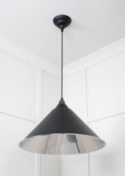 From the Anvil Smooth Nickel Hockley Pendant In Elan Black - thumbnail 5