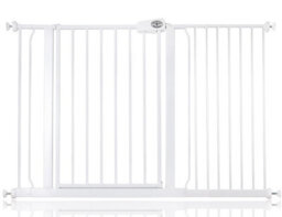 Bettacare Easy Fit Pressure Dog Gate, 126.7Cm - 134.7Cm, White, Pressure Fit Pet Gate For Dog And Puppy, Pet And Dog Barrier - thumbnail 1