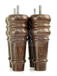 L&F 4 Replacement Furniture Feet Antique Brown Stain Turned Wooden Legs 165mm High Settee Chairs Sofas Footstools M10 (10mm) Tsp2071 - thumbnail 5