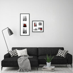 Nielsen Gallery Picture Frame 25X60Cm With Mount For 4 Pictures 4X6 - Black - thumbnail 3