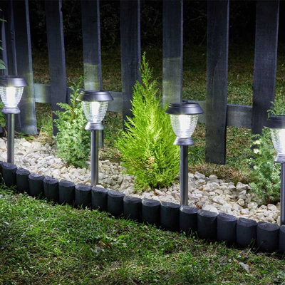 Smart Garden 4 Pack Solar Powered Stake Lights 10 Lumen Outdoor Garden Pathway Flowerbed Lighting - image 1