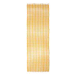 Homescapes Cotton Gingham Check Rug Hand Woven Yellow White, 66 X 200 Cm - thumbnail 2