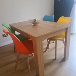 Dining Table With 4 Chairs, Dining Table Room Set 4, Wooden Oak Effect Table Mix Coulur Chairs, Kosy Koala - thumbnail 3