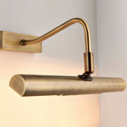 Led Picture Wall Light 2.5W Warm White Antique Brass Classic Over Head Down Lamp - thumbnail 4