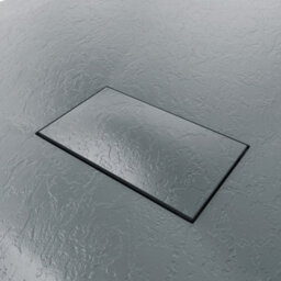Sundaze 1200 X 800mm Smc Anthracite Rectangle Slate Effect Shower Tray With Fluidmaster 90mm Fast Flow Waste - thumbnail 5