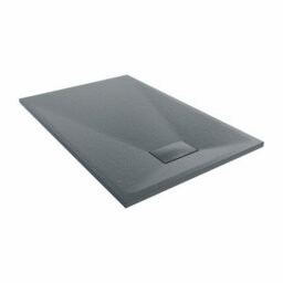Sundaze 1200 X 800mm Smc Anthracite Rectangle Slate Effect Shower Tray With Fluidmaster 90mm Fast Flow Waste - thumbnail 4