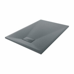 Sundaze 1200 X 800mm Smc Anthracite Rectangle Slate Effect Shower Tray With Fluidmaster 90mm Fast Flow Waste - thumbnail 2