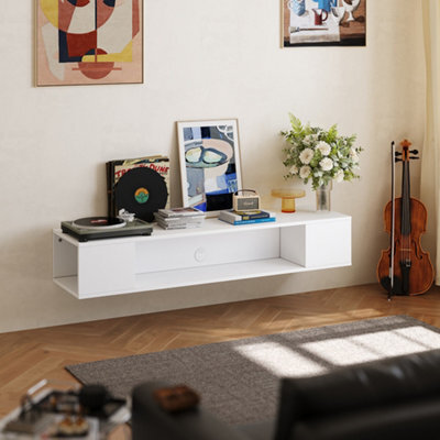 Darphe Mdf Framed Sideboard Tv Stand Tv Unit With Easy Cable Access White - image 1