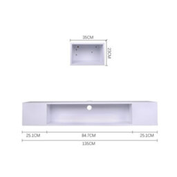 Darphe Mdf Framed Sideboard Tv Stand Tv Unit With Easy Cable Access White - thumbnail 3