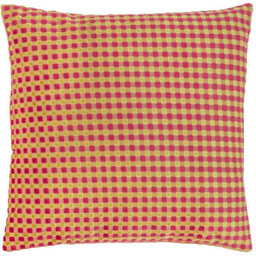 furn. Furn Checkered Velvet Polyester Filled Cushion, Hot Pink, 45 X 45Cm - thumbnail 2