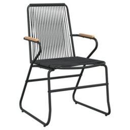 Berkfield 7 Piece Garden Dining Set Black Pvc Rattan - thumbnail 5