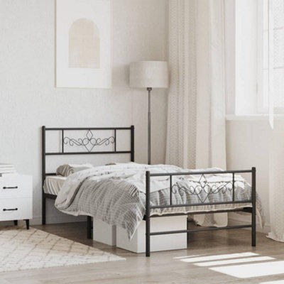 Berkfield Metal Bed Frame With Headboard And Footboard Black 80X200 Cm - image 1