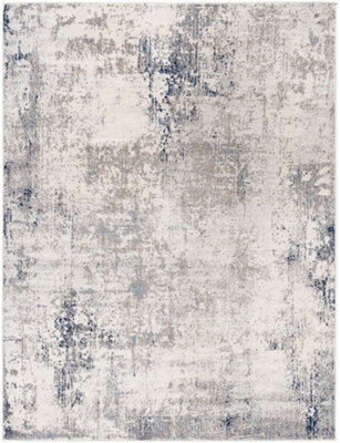 Livabliss Roma-Abstract Grey Beige Blue Modern Marble Living Dining Bedroom Rug 160 X 215 Cm Easy Care, Non Shedding - image 1