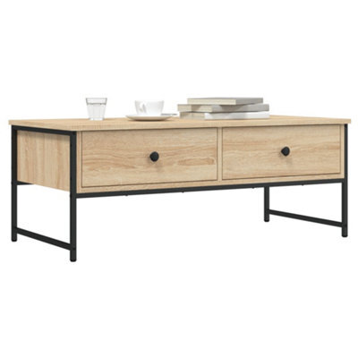Berkfield Coffee Table Sonoma Oak 101X49X39.5 Cm Engineered Wood - image 1