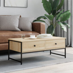 Berkfield Coffee Table Sonoma Oak 101X49X39.5 Cm Engineered Wood - thumbnail 3
