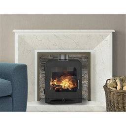 Marlborough Modern Metallic Black 7.2Kw Defra Wood Burning Stove - thumbnail 2