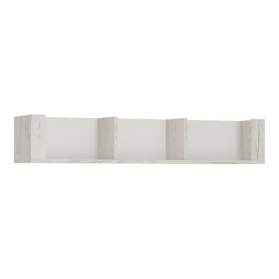 Furniture To Go Angel 118.7Cm Wall Shelf In White Craft Oak - image 1