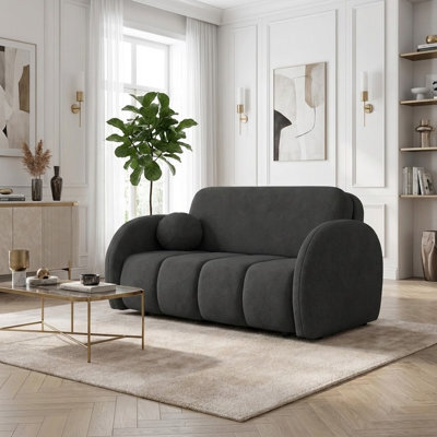 Viva Comfy Iii Upholstered Sofa Bed With Bedding Storage For Living Room Chipboard Metal Legs 152X103X85Cm Graphite - image 1