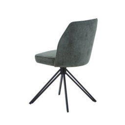 Core Products Aspen Light Oak Square Table & 2 Swivel Dining Chairs, Green Cord Fabric Dining Set - thumbnail 6