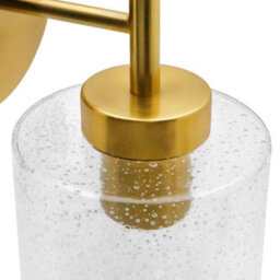Long Life Lamps Company Antique Brass Wall Light Bubble Glass Lamp Shade Cylindrical Transparent Glass H3127 - thumbnail 5