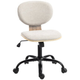 Light Grey Home Office Desk Chair Ergonomic Swivel Chair - thumbnail 5