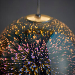 Anson Lighting Elk Pendant Light Finished In Chrome Holographic Glass And Chrome Plate - thumbnail 6
