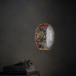 Anson Lighting Elk Pendant Light Finished In Chrome Holographic Glass And Chrome Plate - thumbnail 1