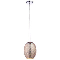Anson Lighting Elk Pendant Light Finished In Chrome Holographic Glass And Chrome Plate - thumbnail 2