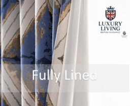 Luxury Living Luxury Diamond Jacquard Fully Lined Ring Top Curtains With Metallic Thread 168Cm X 229Cm Blue/gold - thumbnail 3