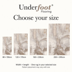 Underfoot Abstract Rug Beige Modern High Low Pile Living Room Bedroom Indoor - thumbnail 5