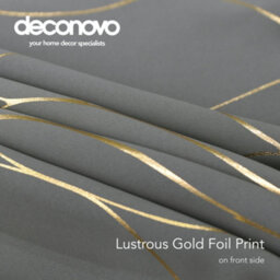 Deconovo Eyelet Blackout Curtains, Gold Wave Foil Printed Thermal Curtains For Living Room, 66 X 72 Inch, Grey, One Pair - thumbnail 8