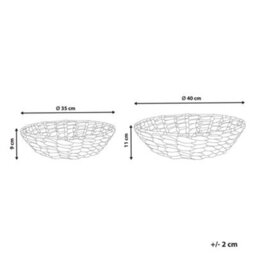 Beliani Set Of 2 Bowls Dalat Wicker Natural - thumbnail 3