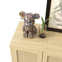 2 Doors Natural  Buffet Storage Cabinet With Rattan Decorating 2 Door Sideboard Wood Side Cabinet - thumbnail 3
