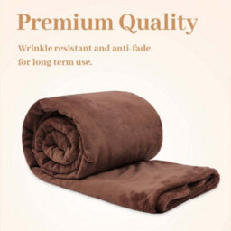 Alivio Small Faux Fur Mink Throw Luxury Super Soft Plain Bed Sofa Settee Throw Blanket - Chocolate - thumbnail 2
